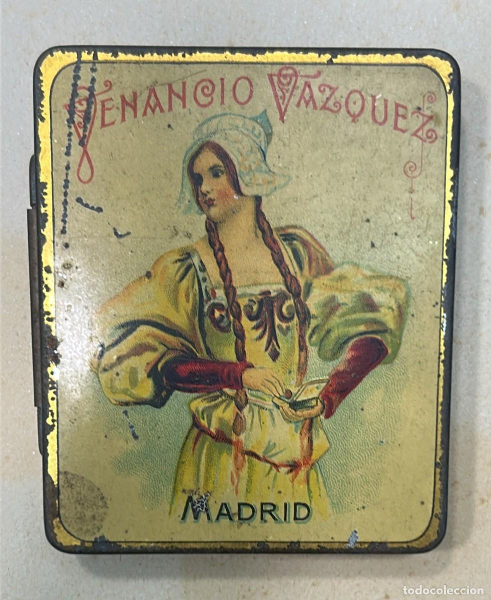 Coleccionismo: PITILLERA METAL PUBLICIDAD VENANCIO VAZQUEZ MADRID