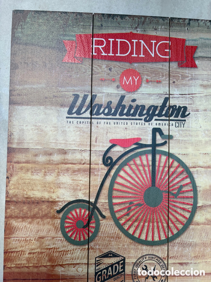 Coleccionismo: Cuadro Decorativo Riding Washington - Foto 2
