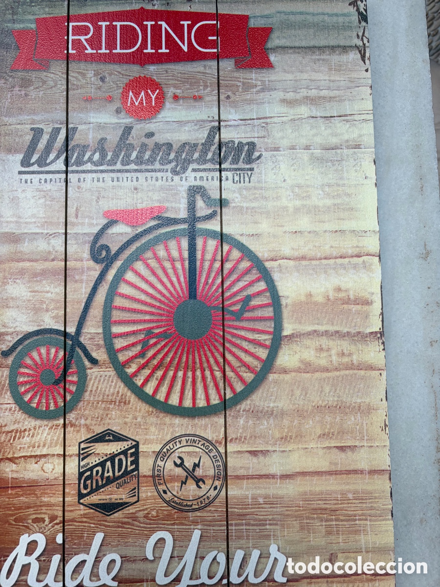 Coleccionismo: Cuadro Decorativo Riding Washington - Foto 3