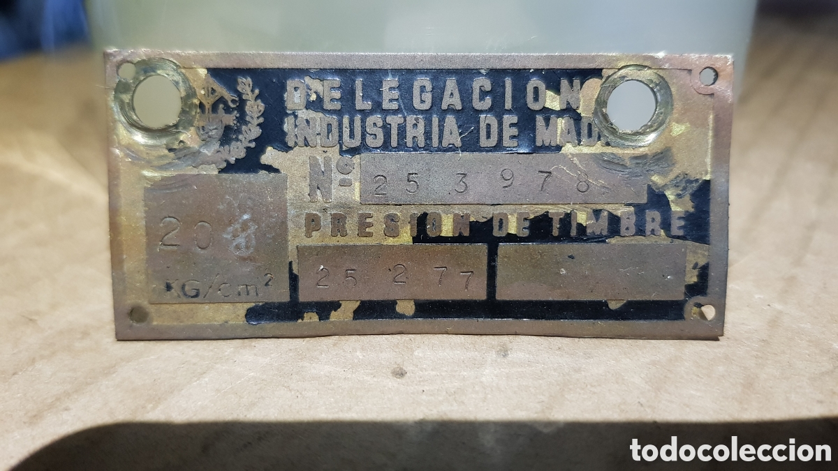 Coleccionismo: Antigua placa de bronce Madrid