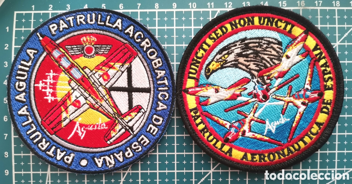 Coleccionismo: Lote 2 PARCHES BORDADOS PATRULLA &Aacute;GUILA AERONAUTICA DE ESPA&Ntilde;A EJ&Eacute;RCITO DEL &Aacute;IRE
