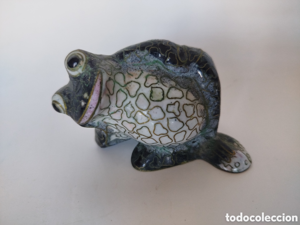 Coleccionismo: SEIS RANITAS DE CLOISONNE. - Foto 3
