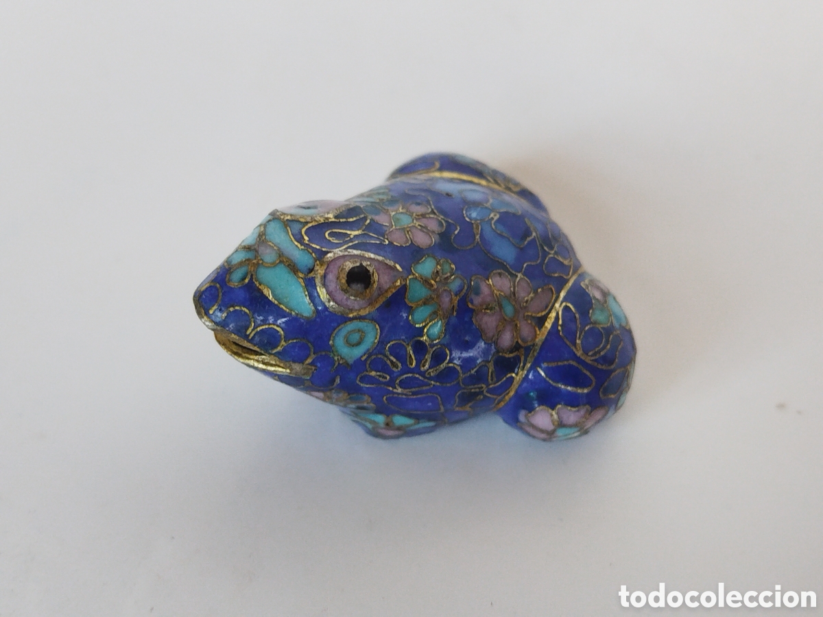 Coleccionismo: SEIS RANITAS DE CLOISONNE. - Foto 6