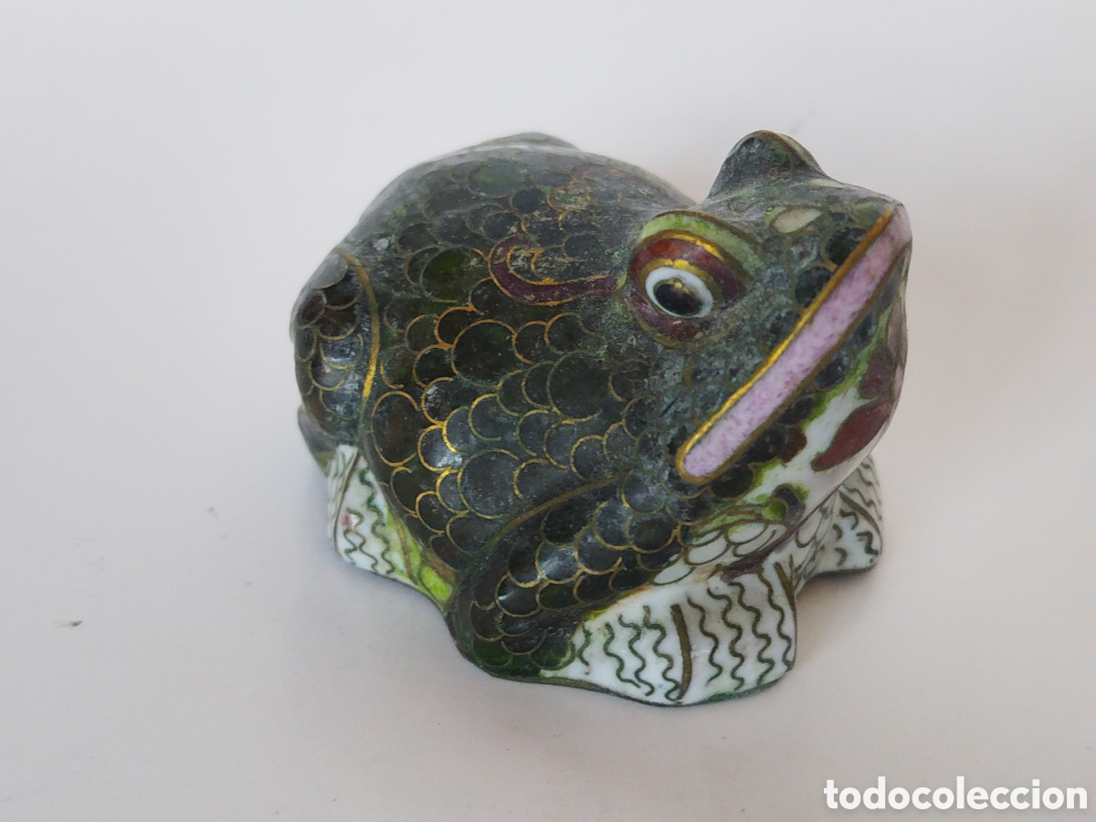 Coleccionismo: SEIS RANITAS DE CLOISONNE. - Foto 8