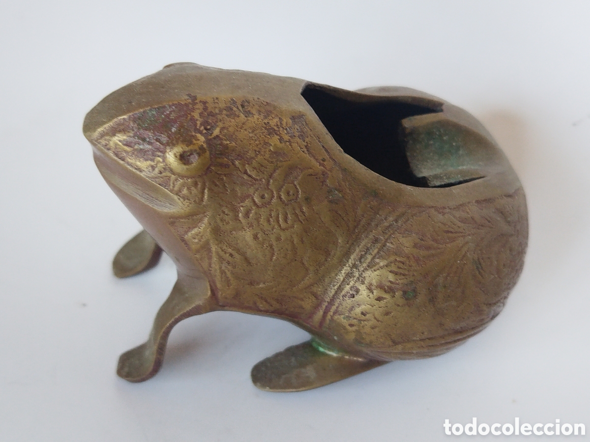 Coleccionismo: CUATRO RANITAS DE CERAMICA Y BRONCE. - Foto 4