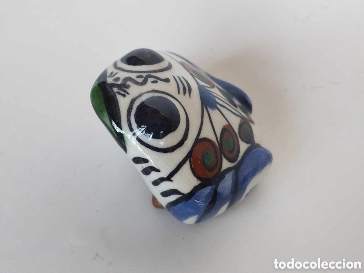 Coleccionismo: CUATRO RANITAS DE CERAMICA Y BRONCE. - Foto 2