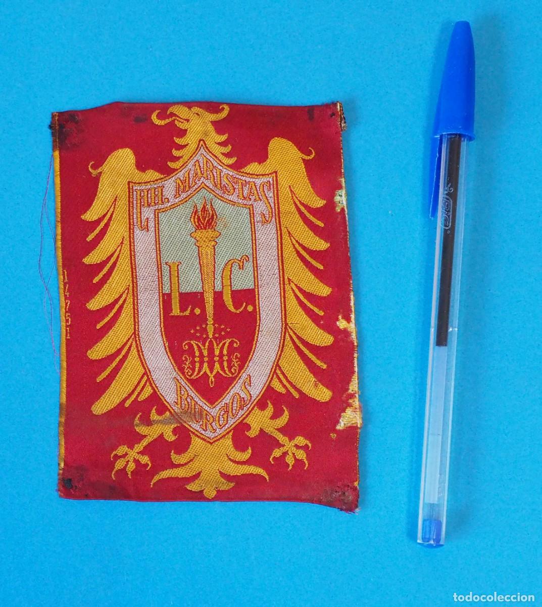 Coleccionismo: ANTIGUO PARCHE EMBLEMA DE TELA: MARISTAS. BURGOS