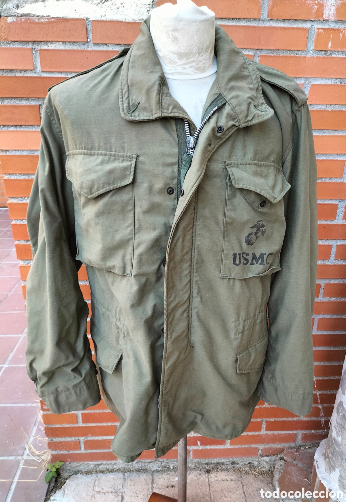 Coleccionismo: Chaqueta M65 USMC Original (1969) - Cremallera Aluminio - Talla Medium Long (Equivale XL) -