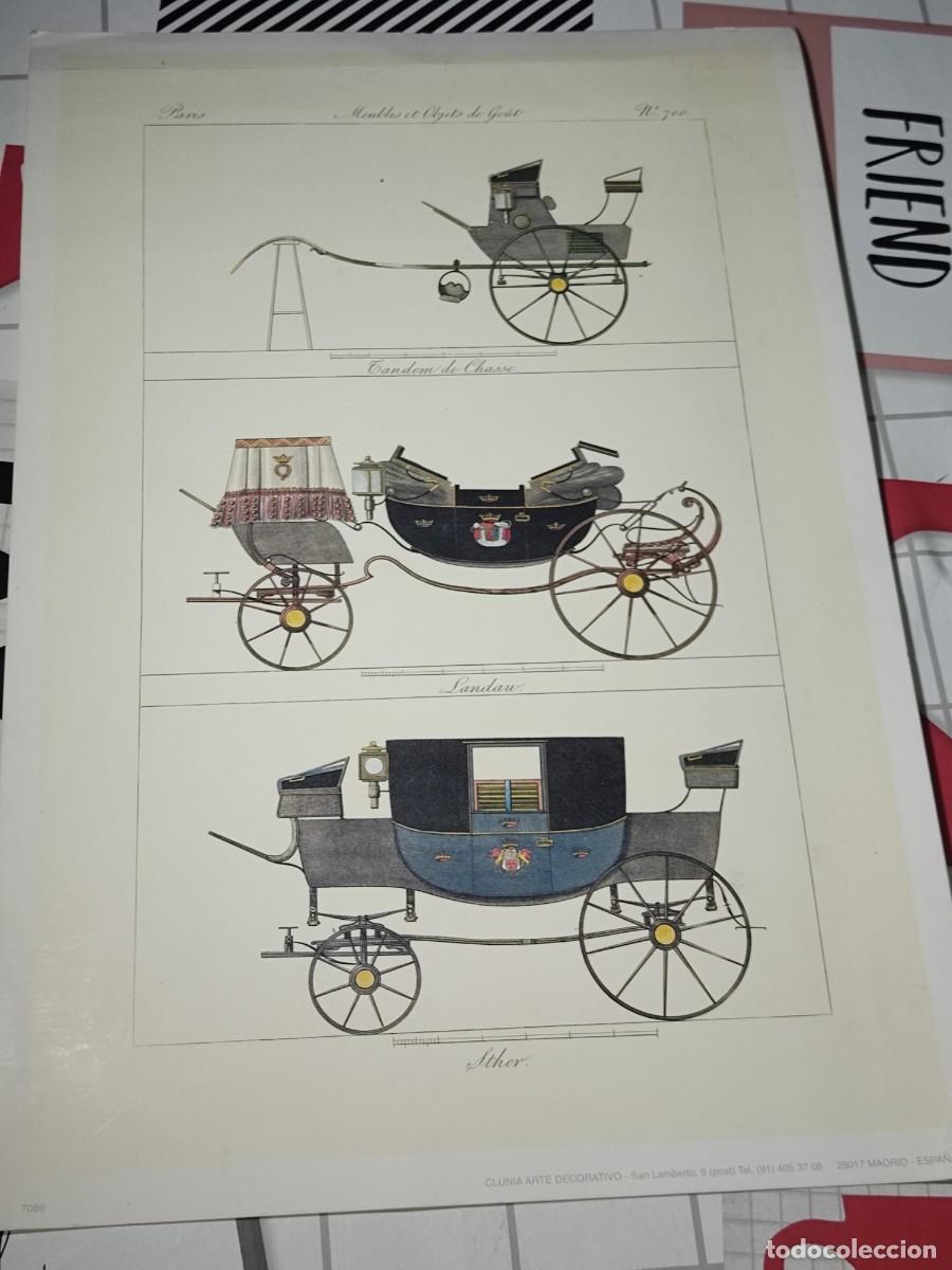 Coleccionismo: LAMINA DE CARRUAJES ANTIGUOS NUMERADA PARA ENMARCAR.37 CM X 25 CM.- *2*