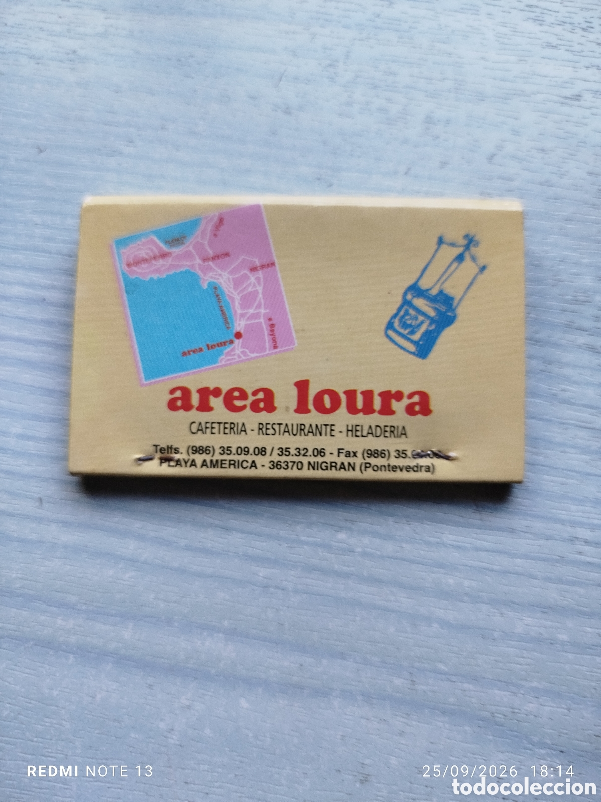 Sammeln: Caja cerillas &aacute;rea loura . Pontevedra