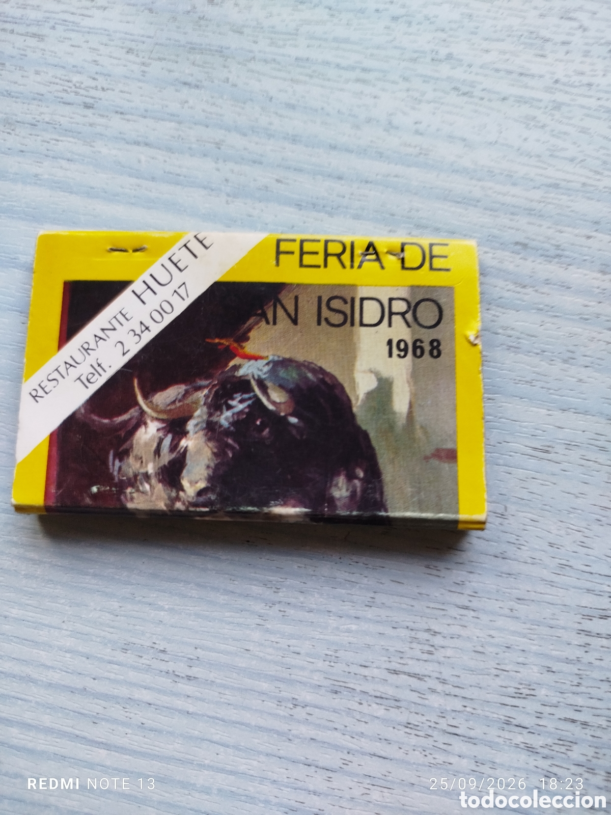Coleccionismo: Caja cerillas feria san isidro 1968.rest huete