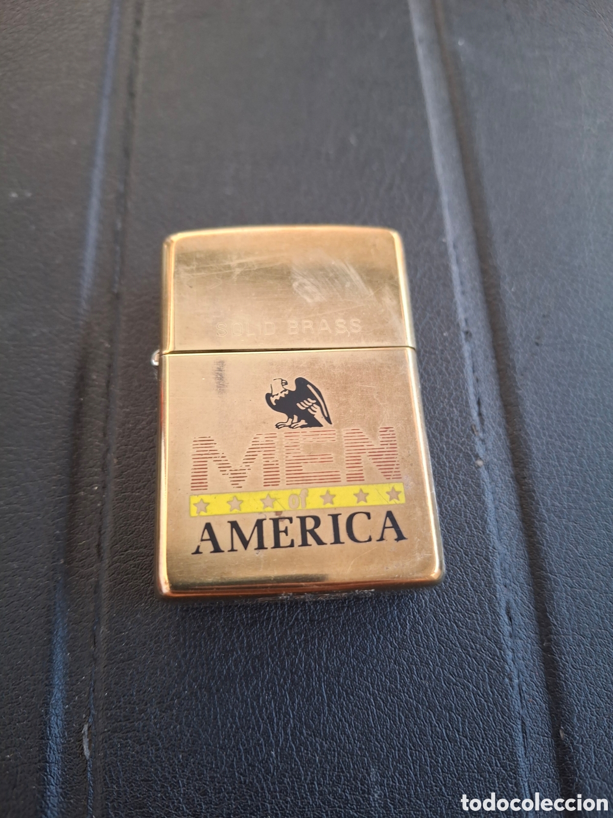 Coleccionismo: Zippo dorado solid brass