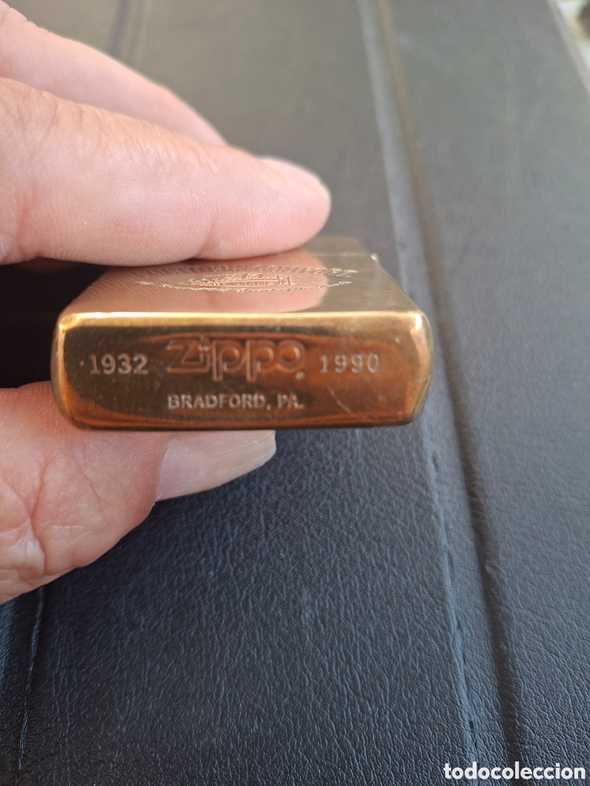 Coleccionismo: Zippo dorado vintage - Foto 2