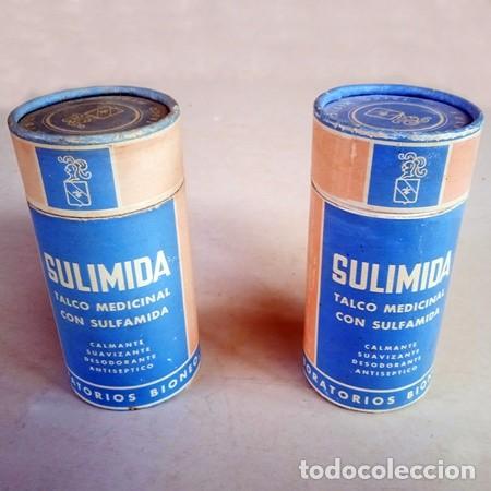 Coleccionismo: Botes antiguos de talco Sulimida