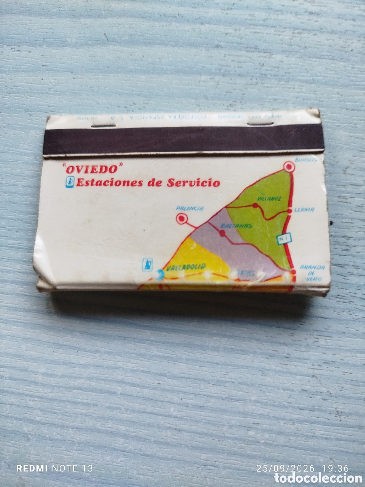 Coleccionismo: Caja cerillas estaci&oacute;n servicio Oviedo..arevalo