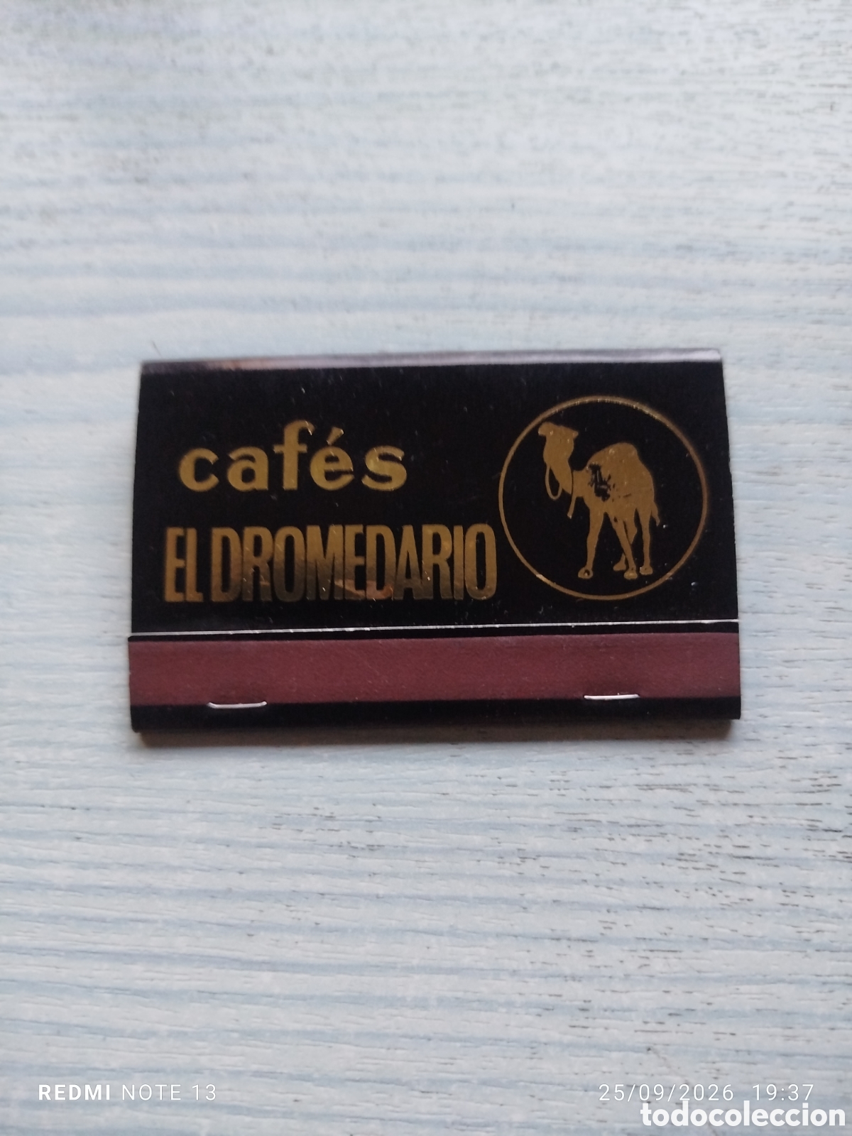 Coleccionismo: Caja cerillas caf&eacute;s dromedario