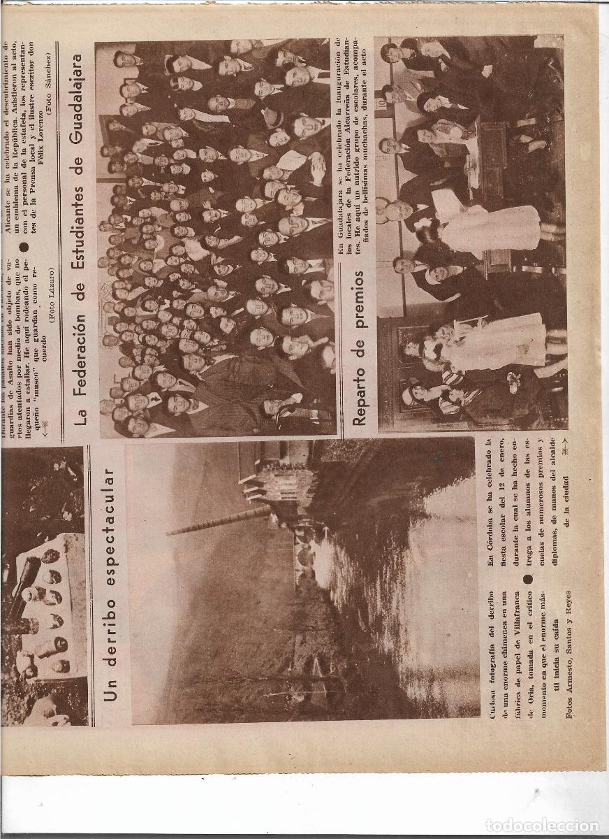Coleccionismo: A&Ntilde;O 1933 RECORTE PRENSA VILLAFRANCA DE ORIA ESPECTACULAR DERRIBO CHIMENEA DE LA FABRICA DE PAPEL