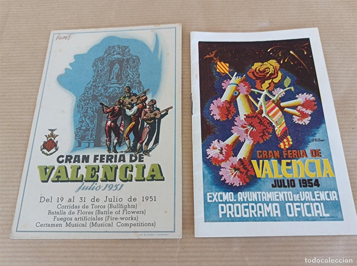 Coleccionismo: POSTAL 1951 Y PROGRAMA 1954 GRAN FERIA DE VALENCIA
