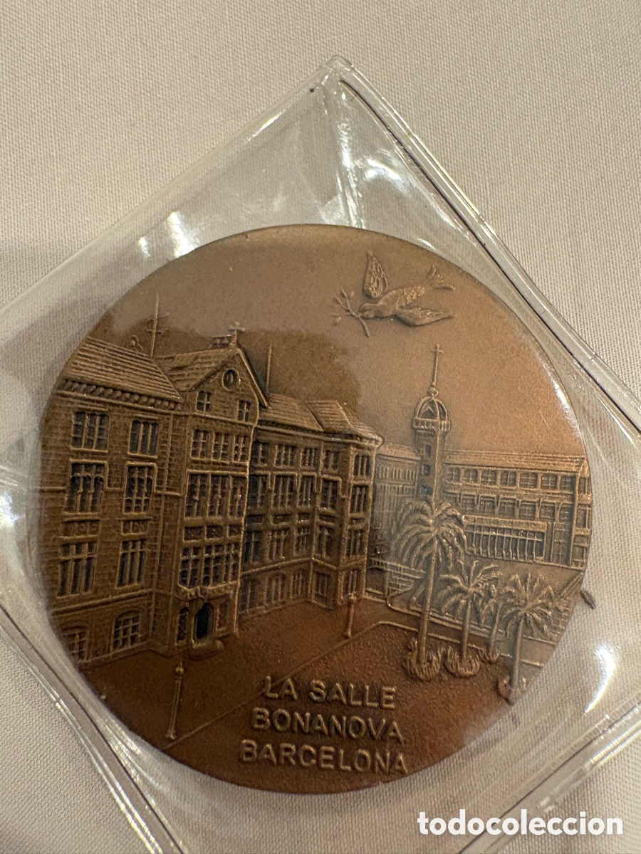 Coleccionismo: 2 MEDALLAS BRONCE BARCELONA &ndash; SAL&Oacute;N N&Aacute;UTICO 1995 + LA SALLE BONANOVA CENTENARIO 1989