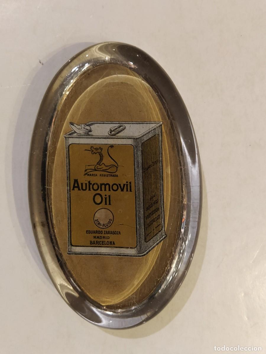 Coleccionismo: AUTOMOVIL OIL - EDUARDO ZARAGOZA - MADRID BARCELONA - PISAPAPELES ANTIGUO DE CRISTAL -VER FOTOS