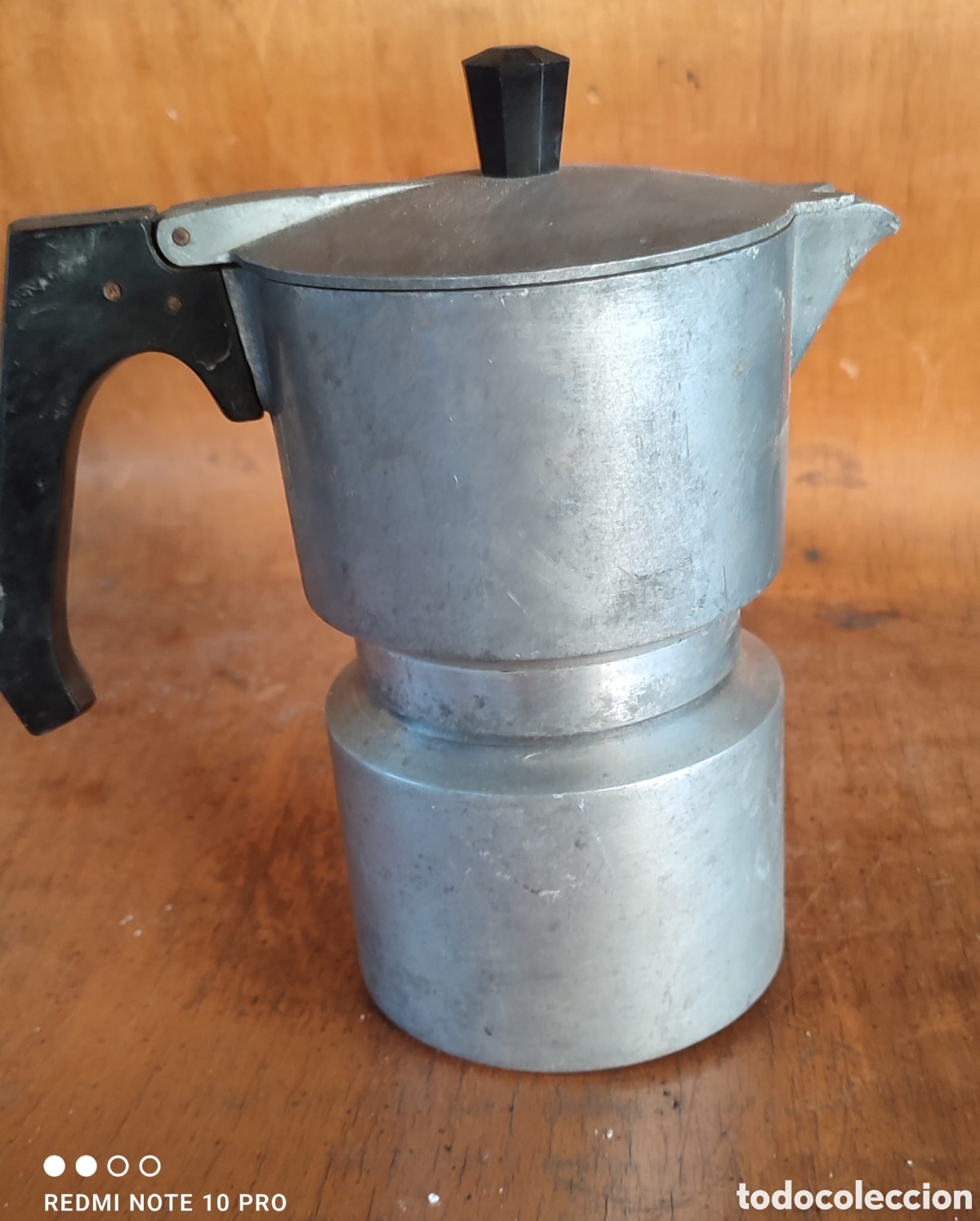 Coleccionismo: Antigua cafetera de aluminio marca Cl&iacute;per. Rara - Foto 2