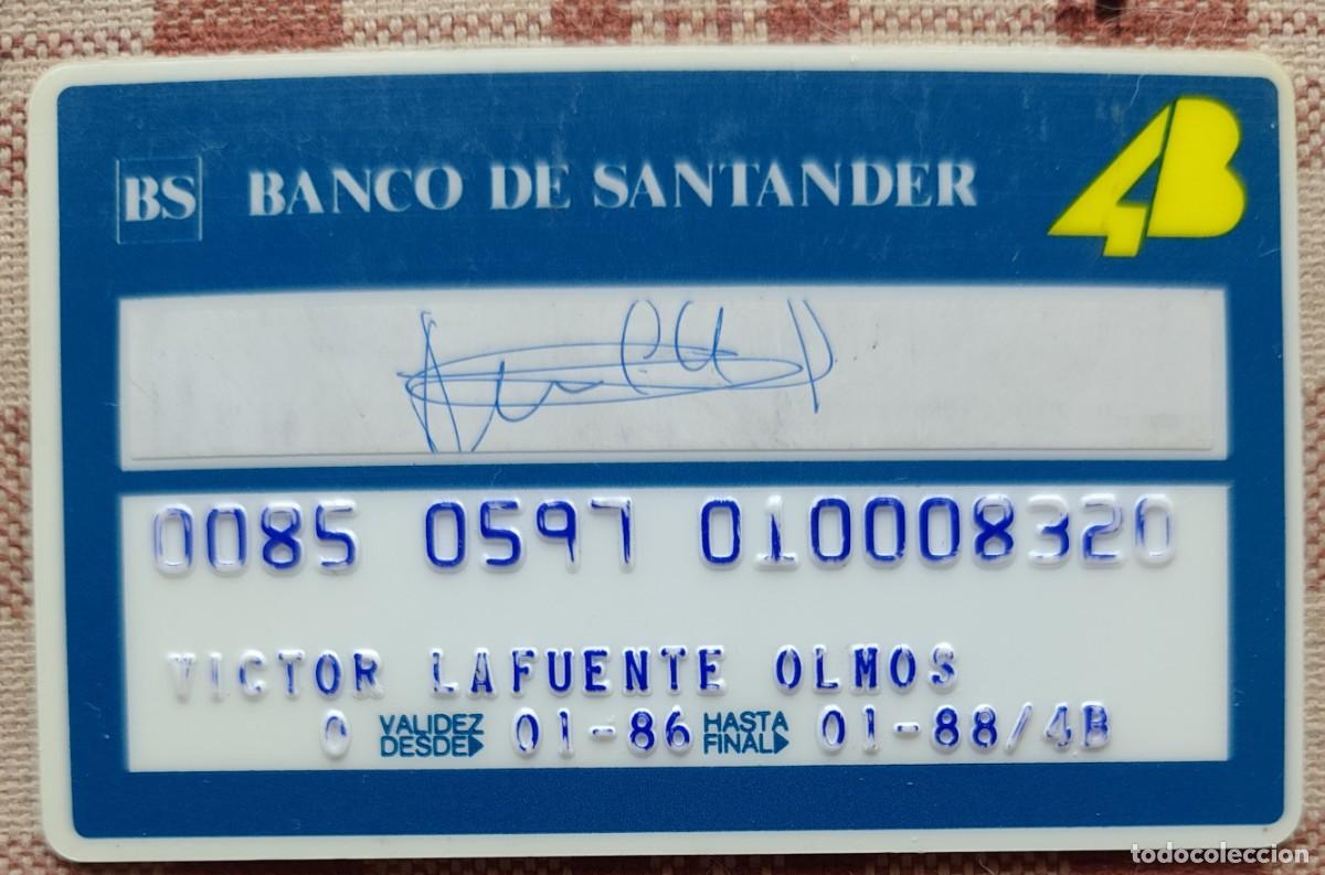 Coleccionismo: Tarjeta 4B del Banco de Santander a&ntilde;os 80