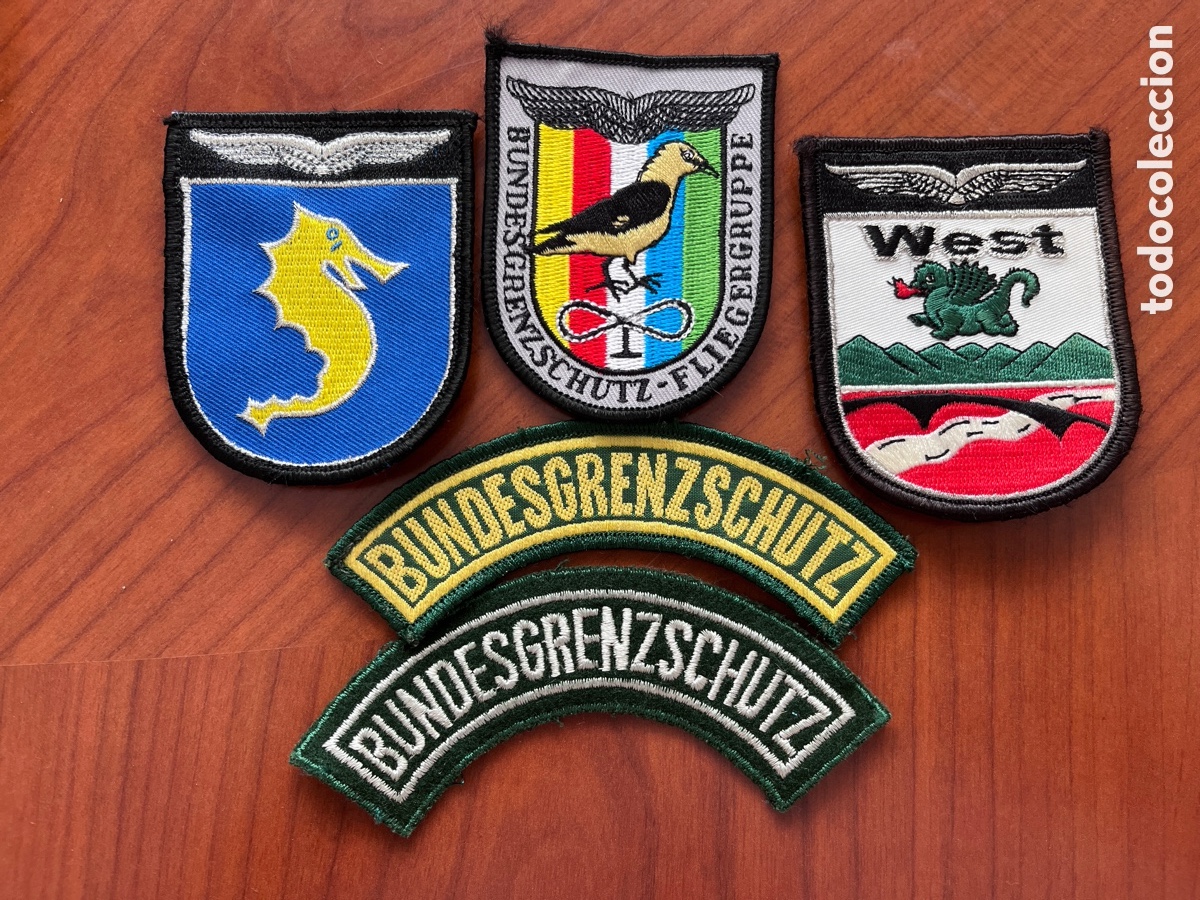 Coleccionismo: 5 parches escuadrones polic&iacute;a federal alemana -Bundespolizei