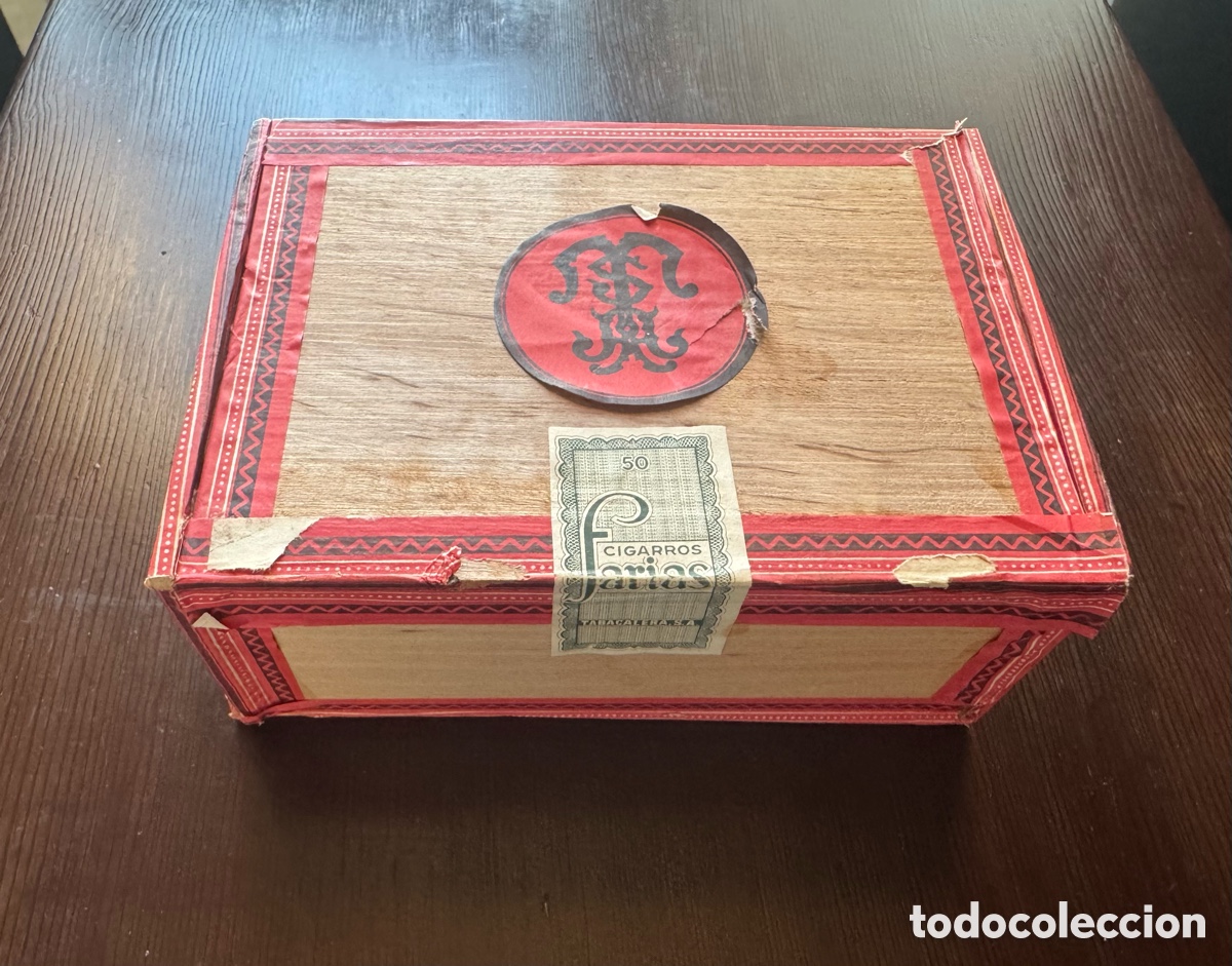 Coleccionismo: Caja antigua PUROS FARIAS 50 - TABACALERA S.A. A&ntilde;os 60 - PRECINTADA - Colecci&oacute;n Tabaco