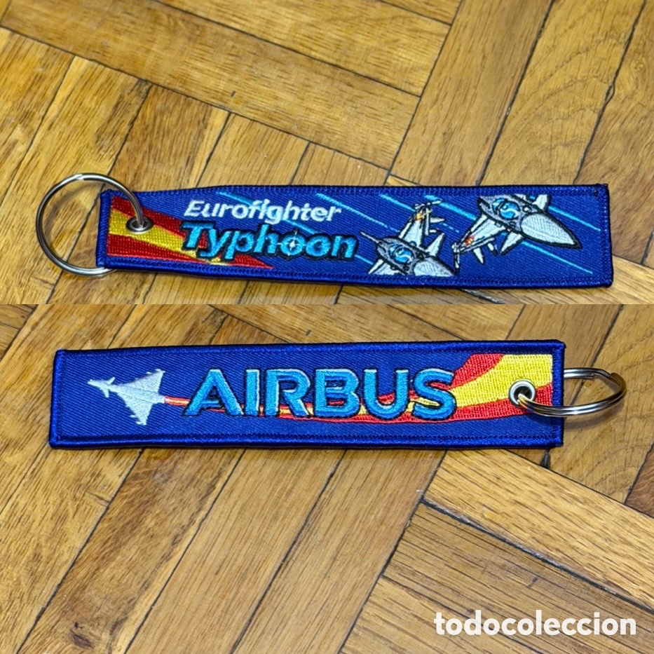 Coleccionismo: Llavero Bordado Eurofighter Typhoon Airbus