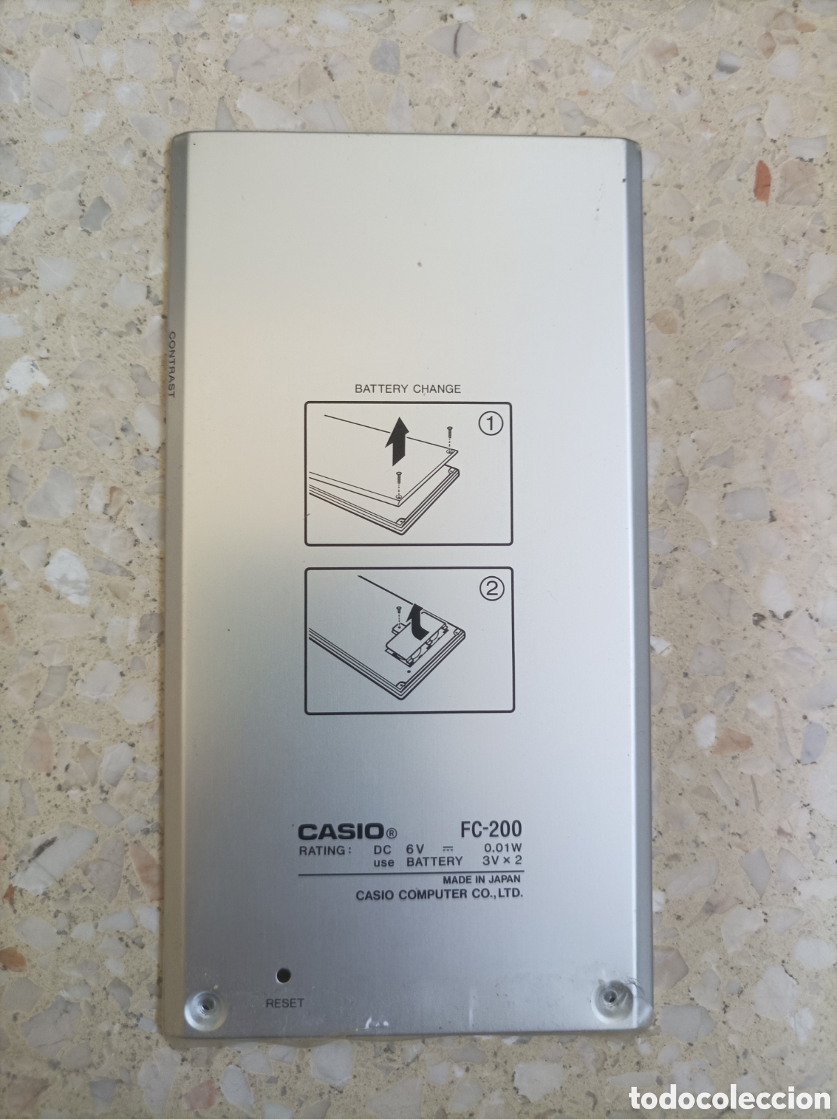 Coleccionismo: Tapa trasera Calculadora Casio FC 200 Financial Consultant ( nueva)