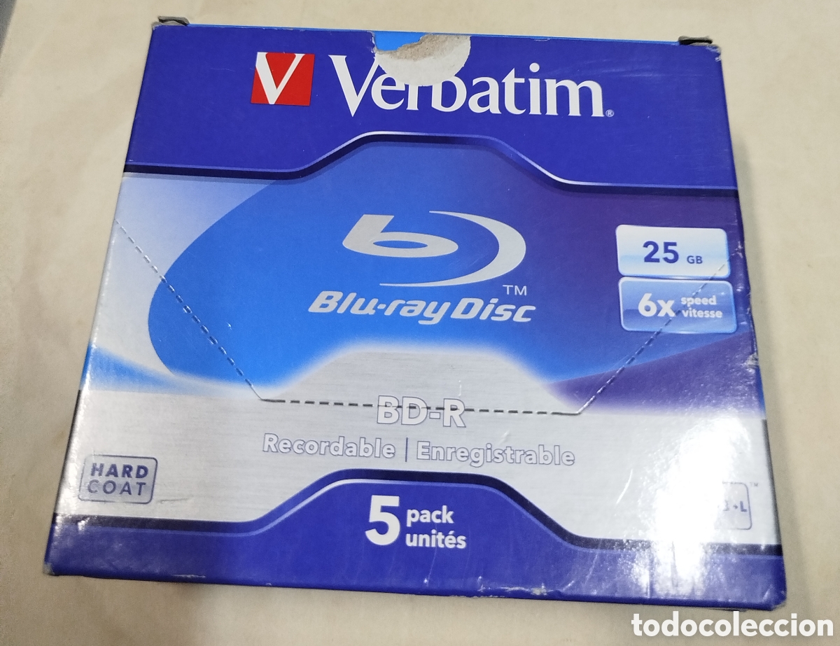 Coleccionismo: Verbatim Blu-Ray V&iacute;rgenes MABL BD-R SL 25GB Velocidad 6x Pack Jewel. 5 unidades