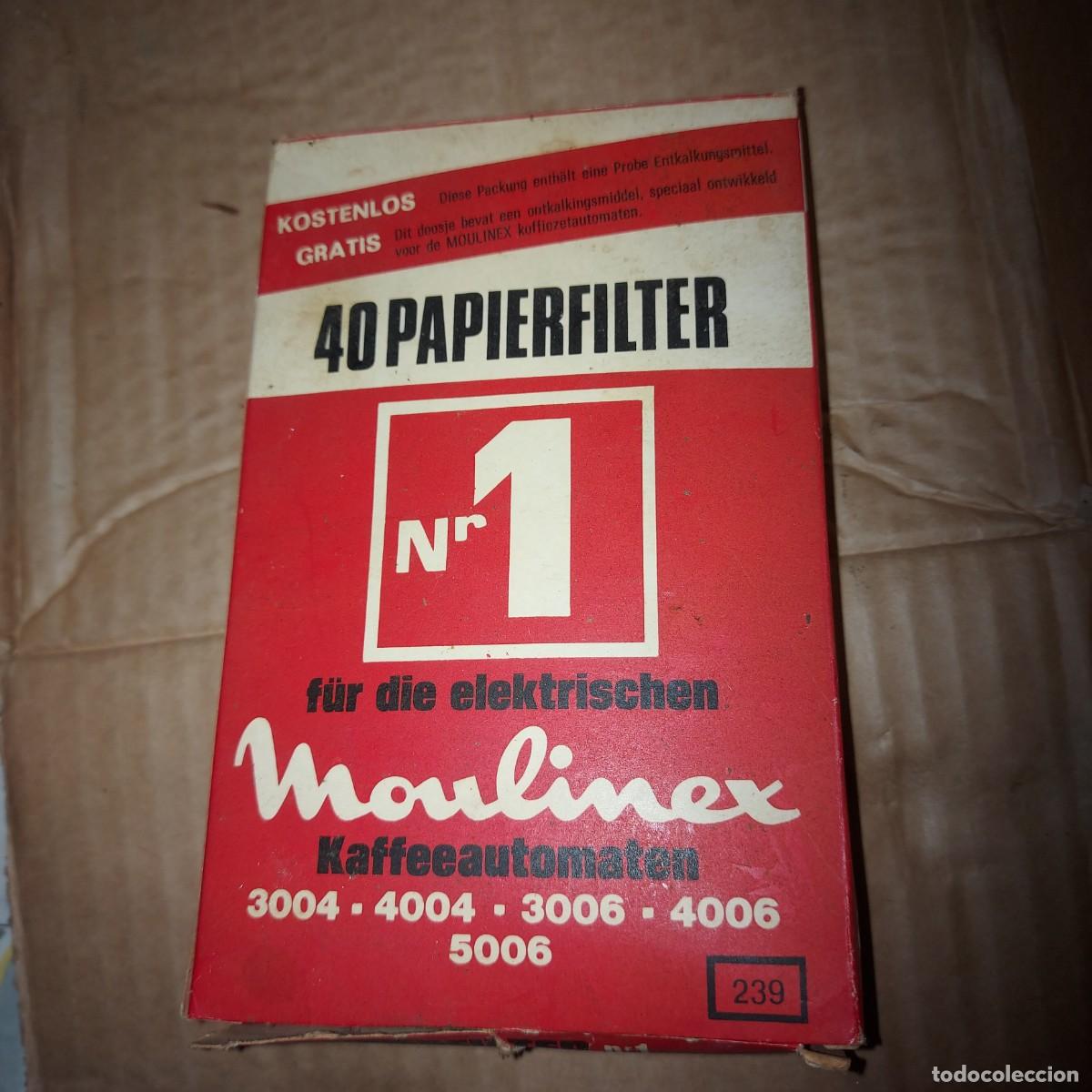 Coleccionismo: FILTROS DE PAPEL MARCA MOULINEX PARA CAFETERA, PAQUETE CON 1 SOBRE, A&Ntilde;OS 80