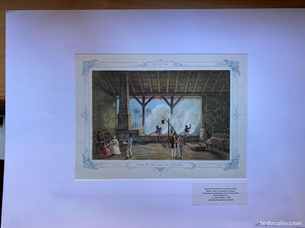 Coleccionismo: Cuba. Vista de una Casa de Calderas. &Aacute;lbum Pintoresco de la Isla de Cuba. Mialhe. c1855.