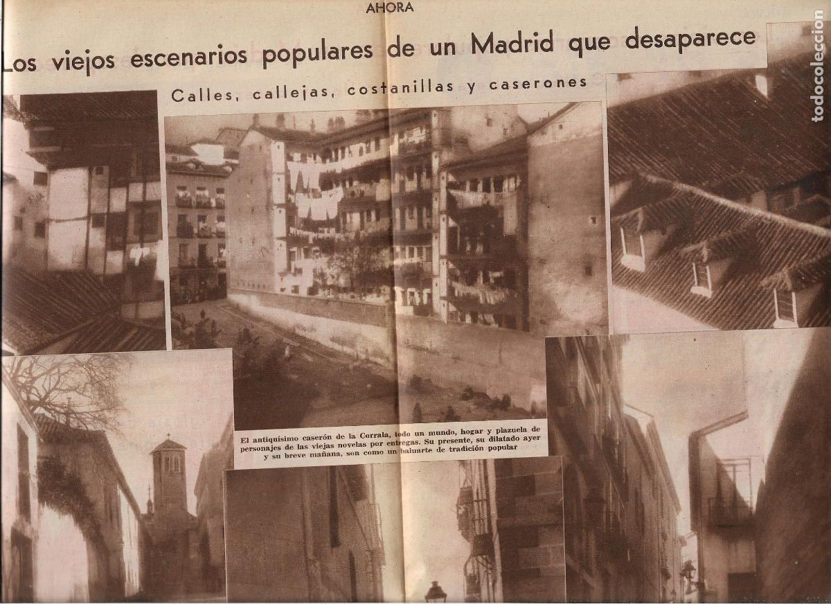 Coleccionismo: A&Ntilde;O 1933 MARID ANTIGUO ESCENARIOS POPULARES QUE DESAPARECERAN CASERON DE LA CORRALA VER DESCRIPCION