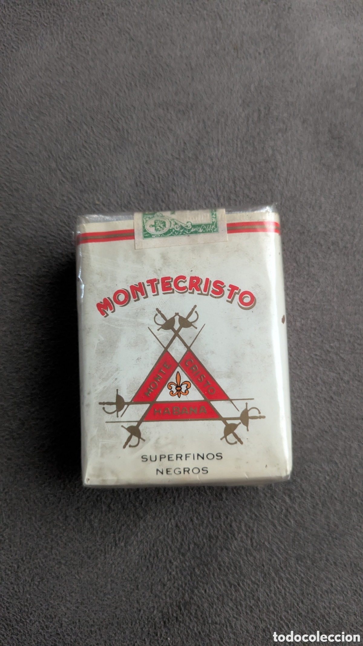 Coleccionismo: PAQUETE ANTIGUO MONTECRISTO SUPERFINOS NEGROS &ndash; CUBA &ndash; PRECINTADO &ndash; A&Ntilde;OS 70