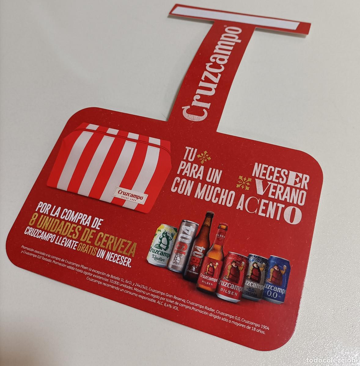 Coleccionismo: publicidad neceser verano cruzcampo rayas moda promocional publicitario