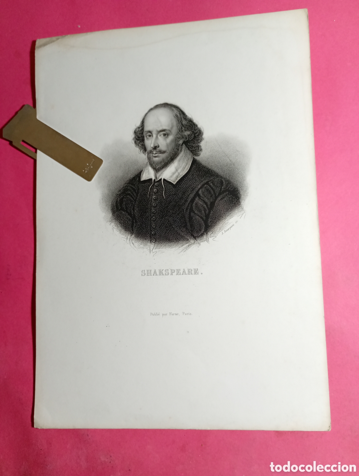 Coleccionismo: VINTAGE ANTIGUA LITO RETRATO DE ''SHAKESPEARE''