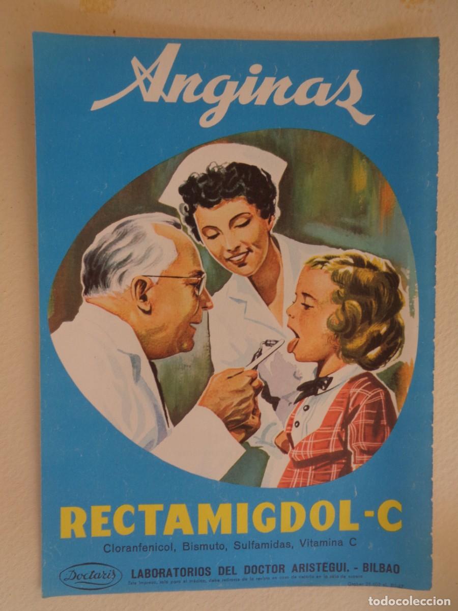 Colecionismo: HOJA DE REVISTA CON ANUNCIO DE FARMACIA : RECTAMIGDOL-C , DEL DR. ARISTEGUI, BILBAO.. A&Ntilde;OS 60