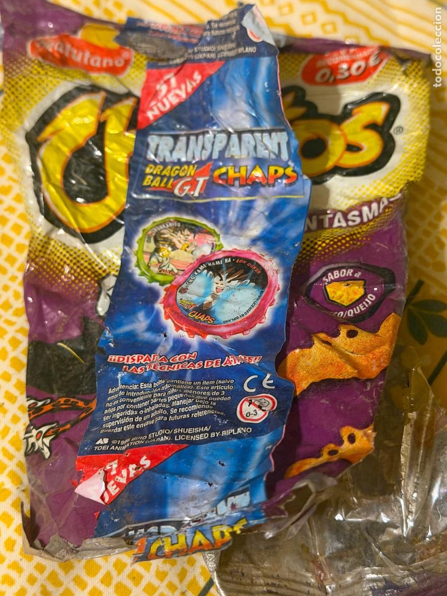 Coleccionismo: Envoltorio cheetos drag&oacute;n ball gt