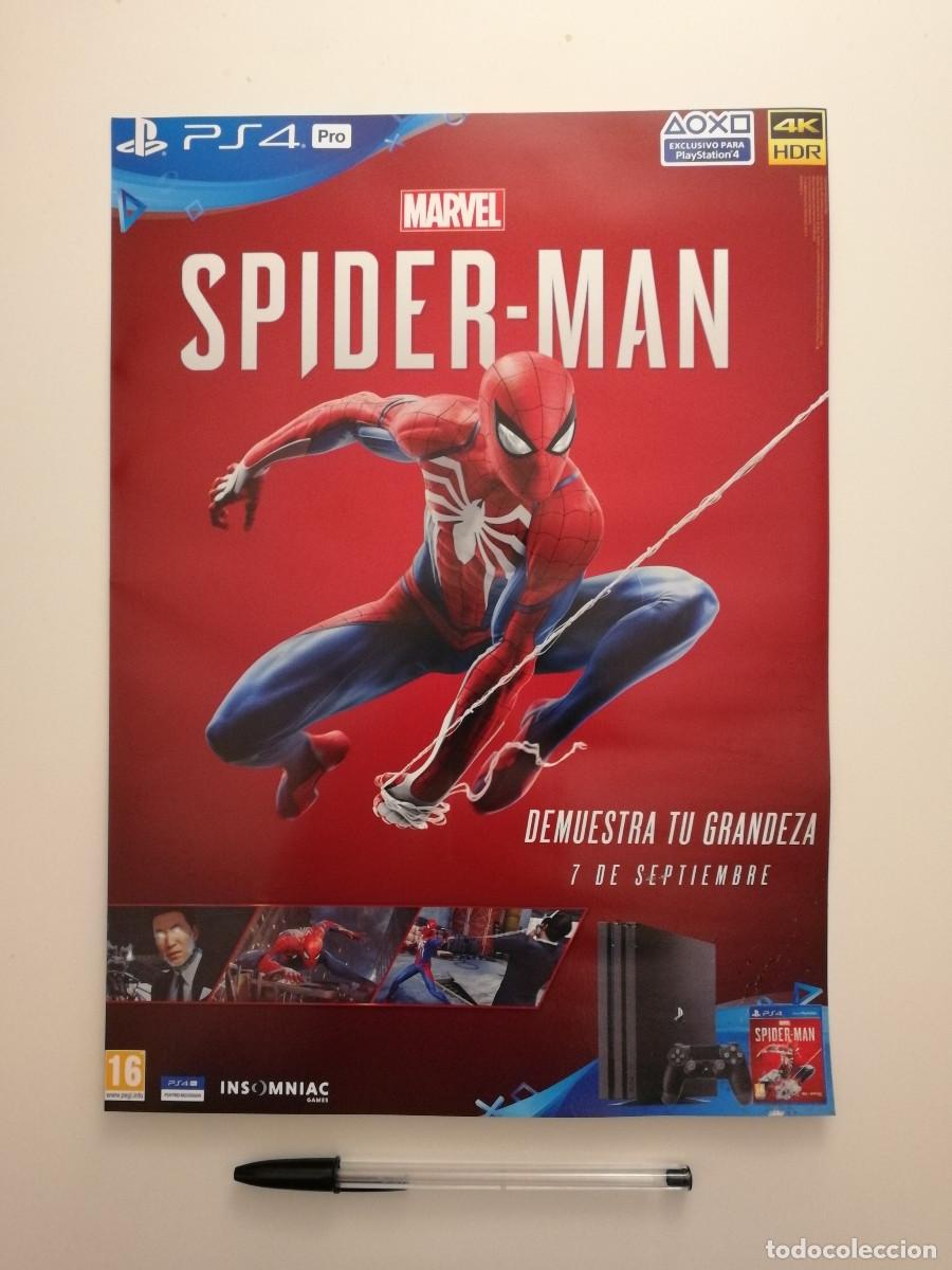 Coleccionismo: ANUNCIO ACARTONADO - SPIDERMAN - SPIDER-MAN - PS4 - PUBLICIDAD LAMINA - MARVEL