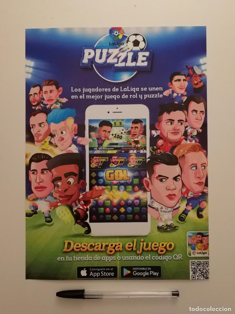 Coleccionismo: ANUNCIO ACARTONADO - PUZZLE LALIGA LA LIGA FUTBOL JUEGO MOVIL - PUBLICIDAD LAMINA