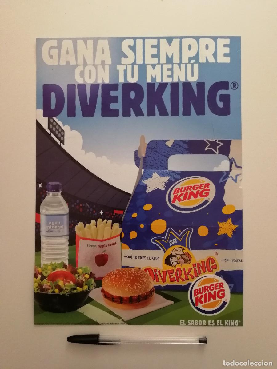 Coleccionismo: ANUNCIO ACARTONADO - DIVERKING BURGER KING - PUBLICIDAD LAMINA