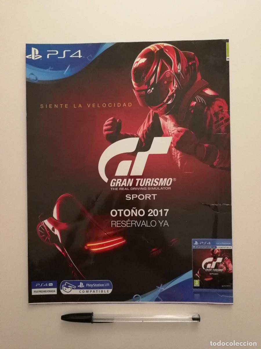 Coleccionismo: ANUNCIO ACARTONADO - GRAN TURISMO SPORT VIDEOJUEGO - PS4 - PUBLICIDAD LAMINA