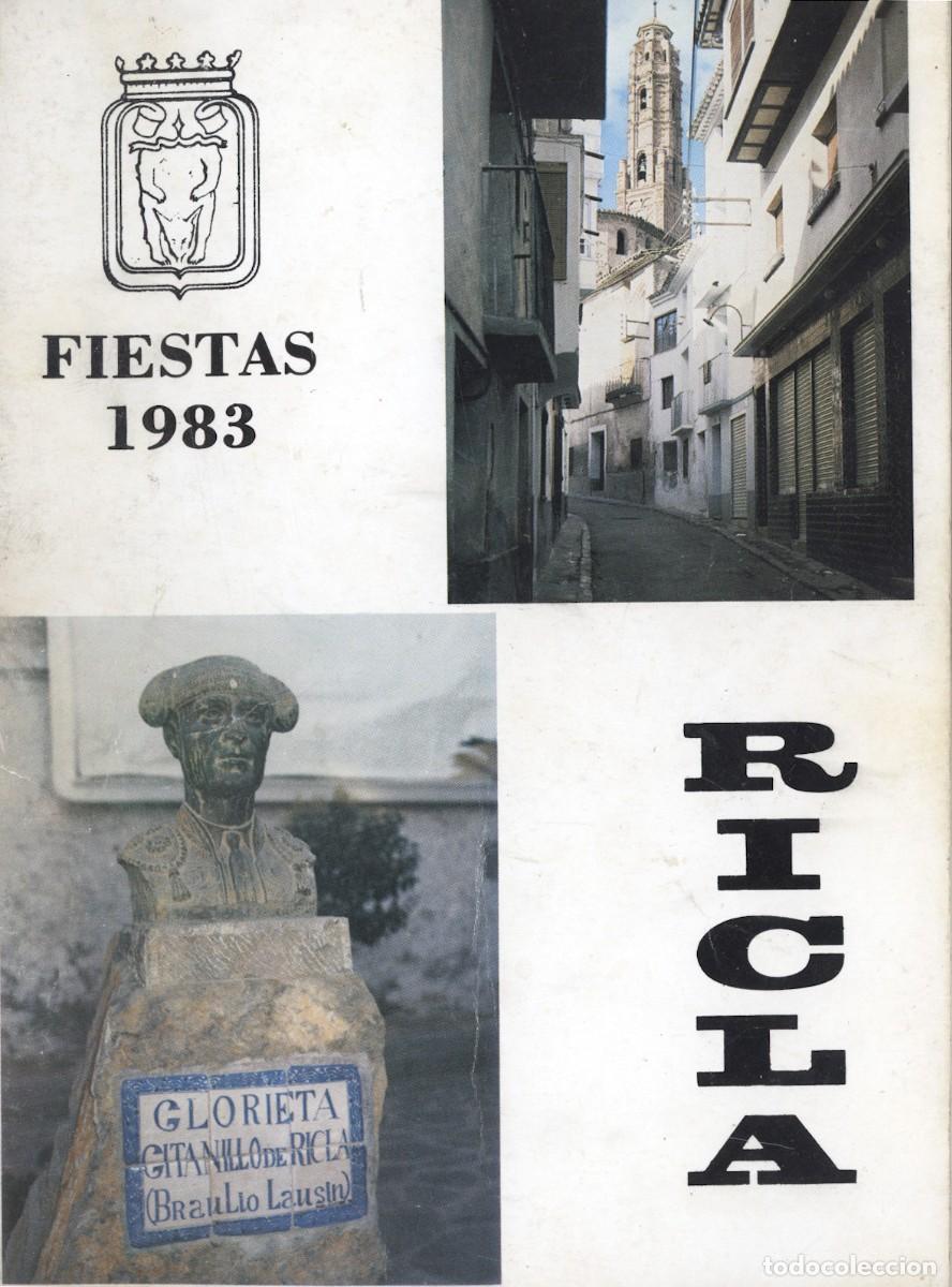 Coleccionismo: Ricla . Zaragoza .Programa de fiestas de 1983 .