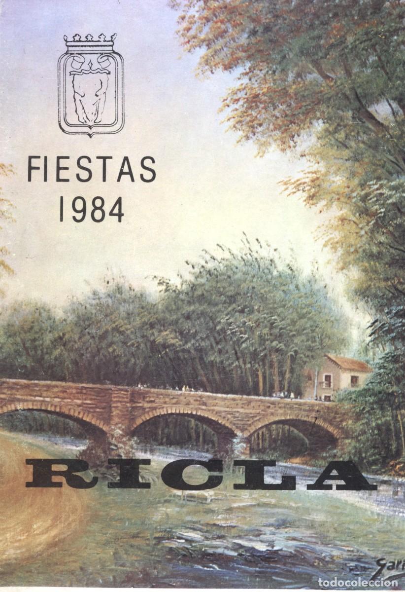 Coleccionismo: Ricla . Zaragoza .Programa de fiestas de 1984 .