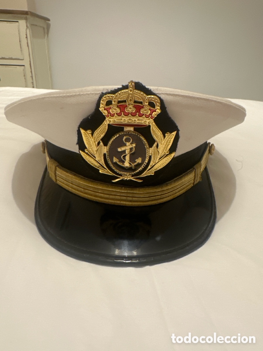 Coleccionismo: Gorra de Oficial de la Armada Espa&ntilde;ola en muy estado.