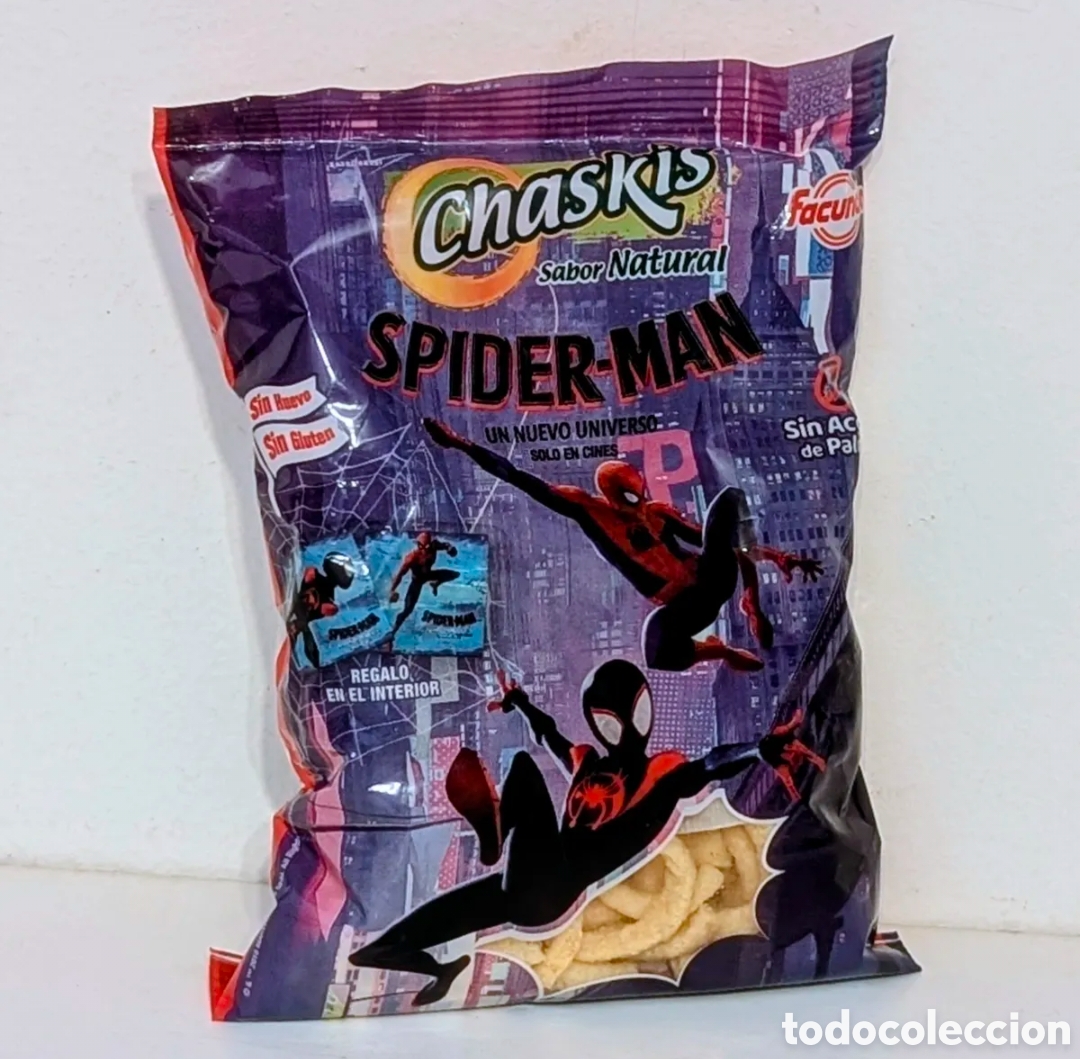 Coleccionismo: Envoltorio bolsa sin abrir cromos Tazos. Spiderman. Facundo. Spider-Man