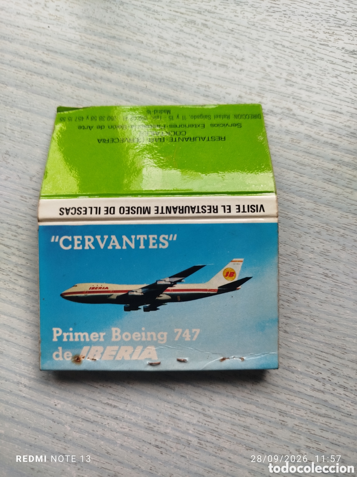 Coleccionismo: Caja cerillas aerol&iacute;neas ineria
