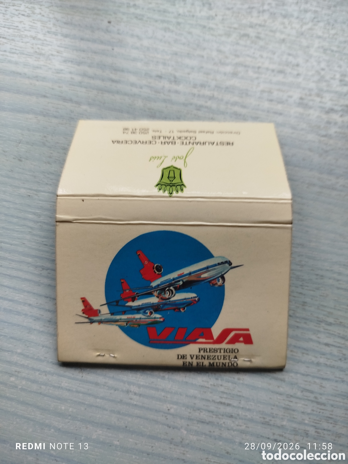 Coleccionismo: Caja cerillas aerol&iacute;neas viasa