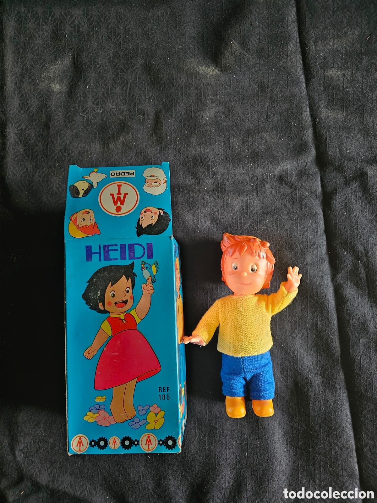 Coleccionismo: ​Mu&ntilde;eco Pedro de Heidi (A Cuerda) - ITWI / Molt&oacute; 1975 - En Caja NOS